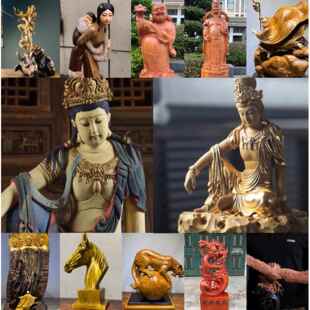 木雕根雕摆件弥勒大圣关公母爱一念之间阴沉楠木崖柏香樟人物动物