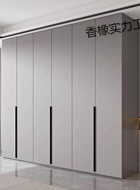 现代实木衣柜家用卧室小户型一门到顶对开门三四五六门大衣橱