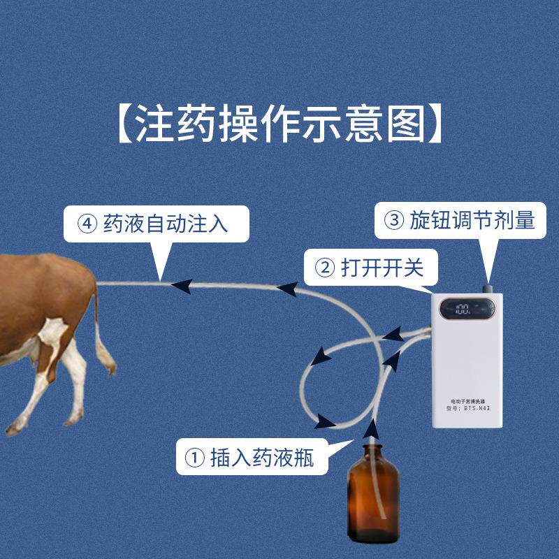 电动兽用子宫清洗器子宫清洗猪牛羊母畜清洗器大容量可充电可照明
