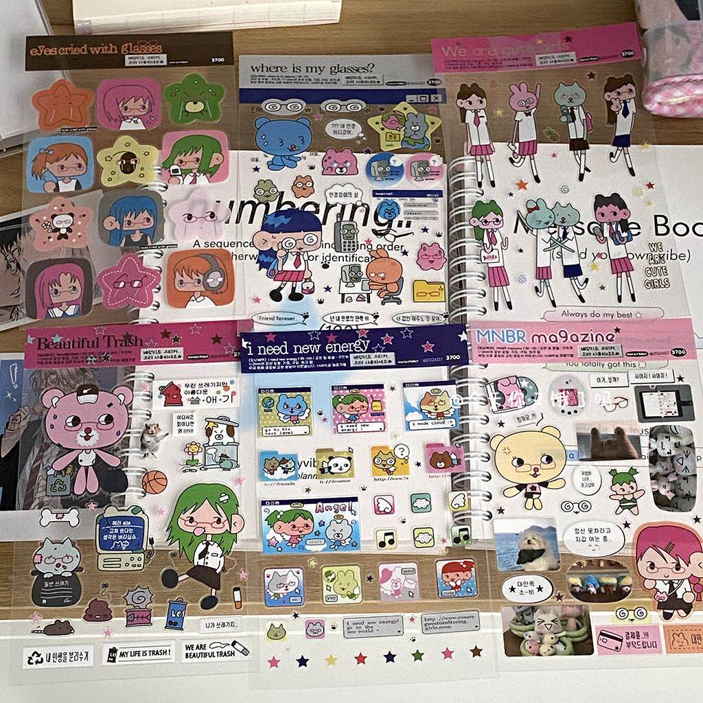ins风日系可爱猫咪贴纸diy手帐相册成长手册装饰素材萌猫图案贴画