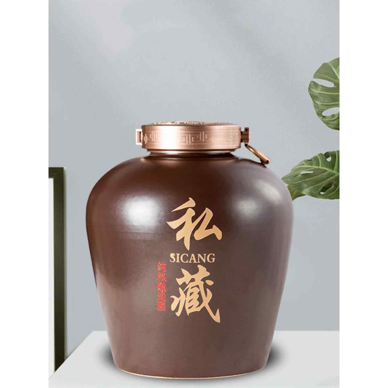宜兴原矿紫砂密封大酒坛1/3/5/10/30/50/100斤酒瓶缸封藏酒罐定制