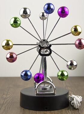 usb电池两用永动仪 金属混沌摆永动球物理动态艺术牛顿摆家居礼品