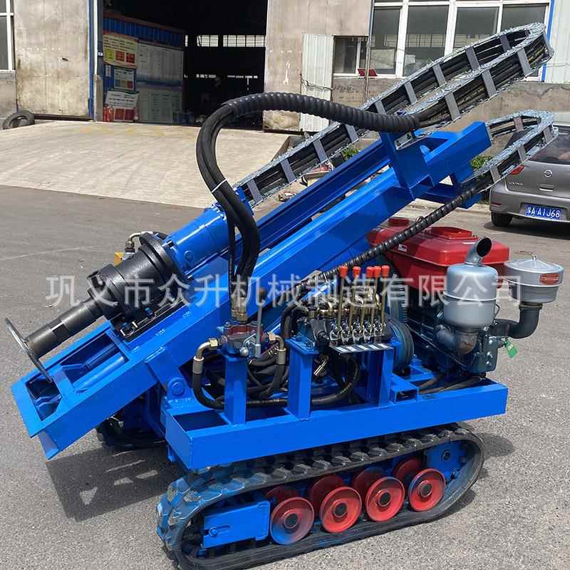 工程液压履带多地形庭院打桩设备钻孔轻松小型履带式光伏打桩机