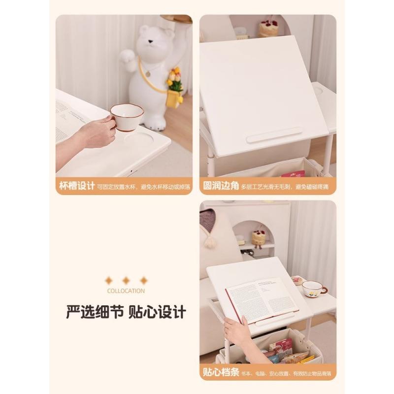 沙发边CTW几可移动客带厅小推置物架轮奶油风小茶几桌家用简易车