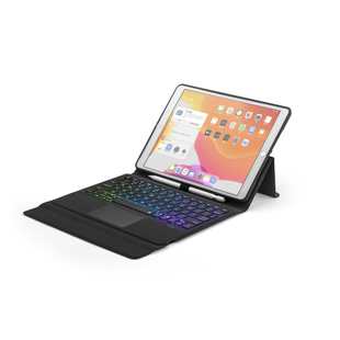 iPad10.2寸10.5寸平板电脑通用带触摸彩虹背光蓝牙键盘保护套 热卖