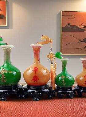 新款直销家居装饰品平安如意花瓶摆件酒柜电视柜玄关招财客厅摆设