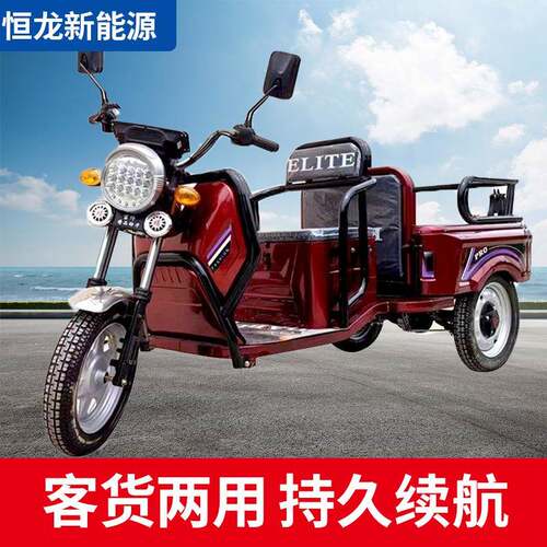 载货载人两用电动车代步家用接送孩子老人出行三蹦子三轮车