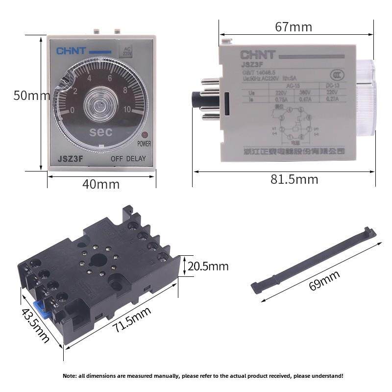 正特断电延迟时间继电器Jsz3F延迟220Vac 24Vdc 380V控制器St3Pf