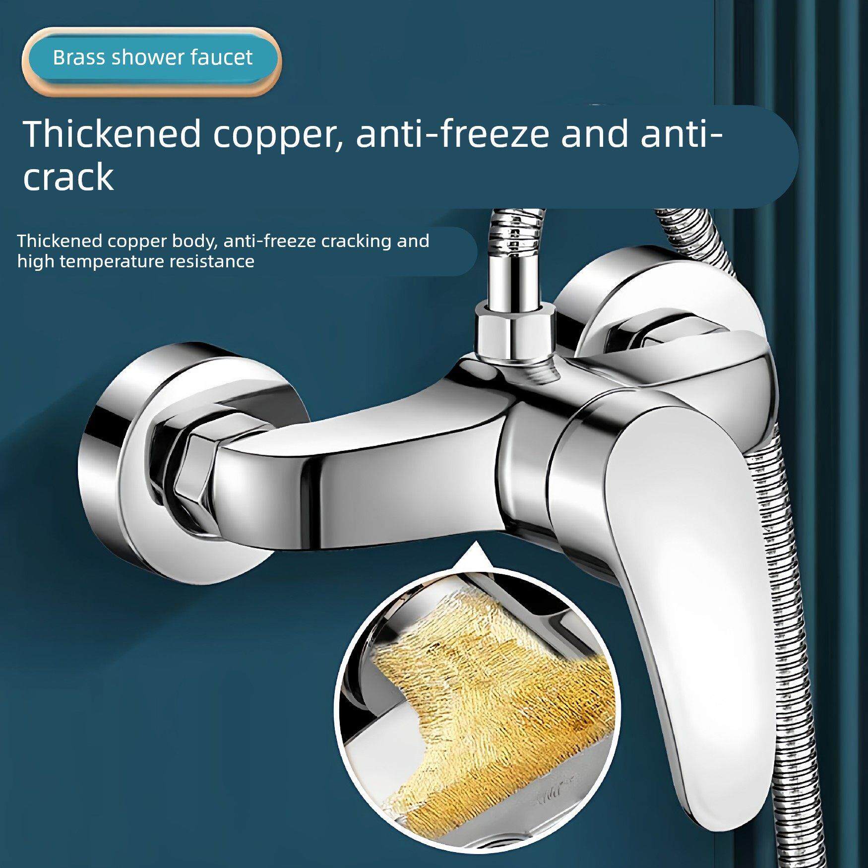 浴室淋浴混水阀冷热水龙头花洒开关热水器配件带上水套装暗装卫浴