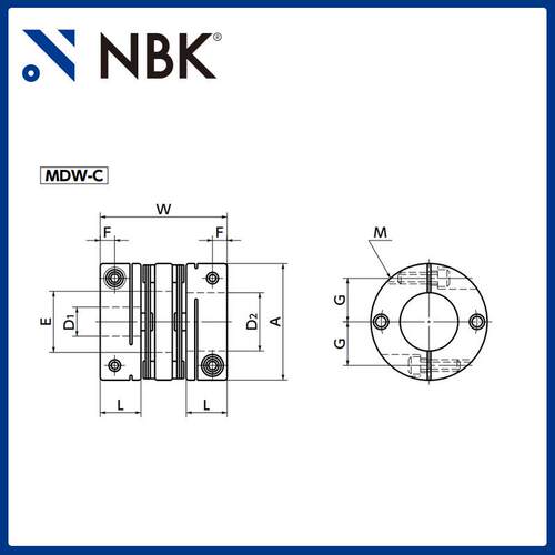 NK屋百 BMDW-5606锅0C零背隙夹持型迪铝合金膜片联轴器