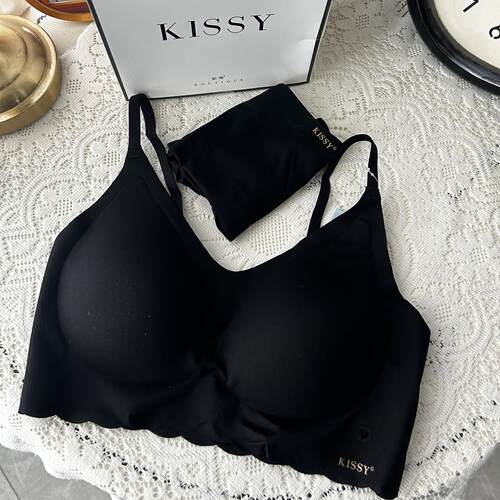 正品kissy内衣经典款如吊带无钢圈聚拢文胸套装背心式胸罩吻官方