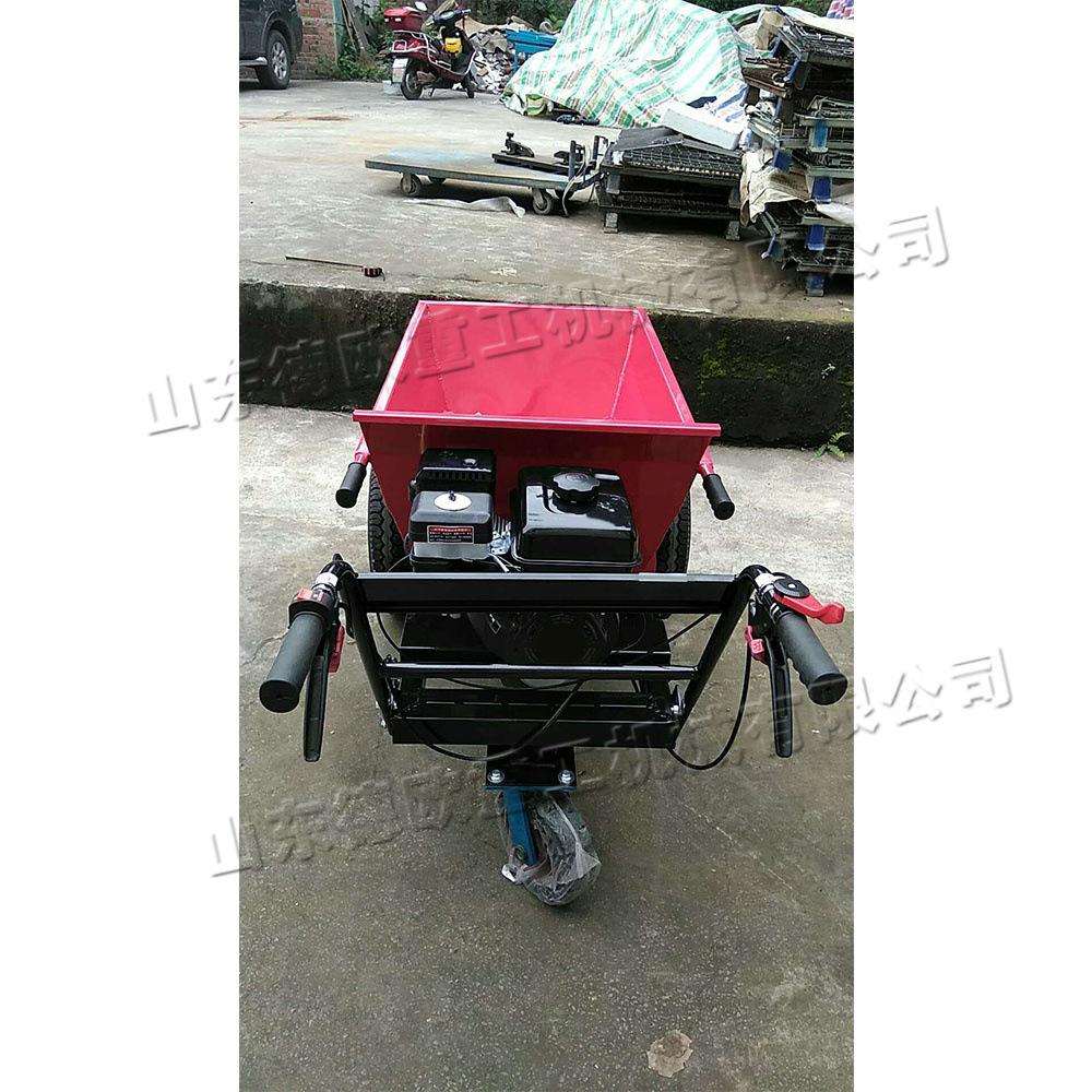 建筑工地汽油翻斗车 小型手推式汽油三轮车 农用粮食运输拉货车