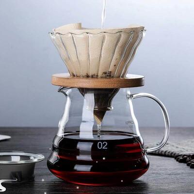 Hand brewed coffee pot set drip pot filter cup