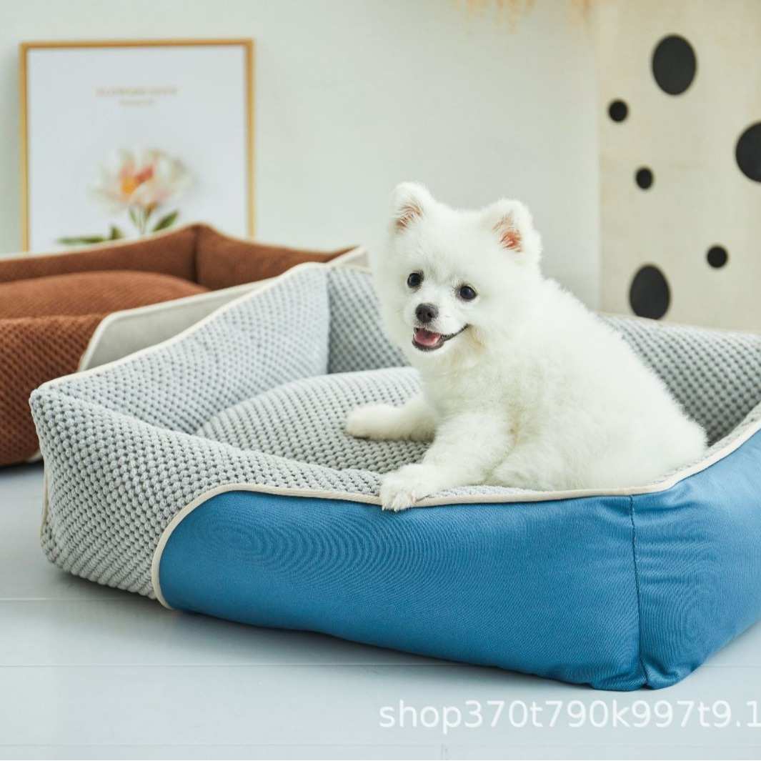 加厚保暖狗窝可拆洗不粘毛宠物窝猫睡垫子毛绒狗床猫窝批发