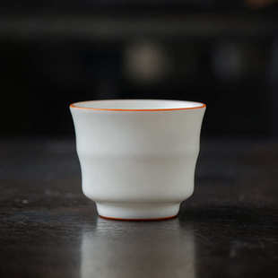 白玉汝瓷主人杯开片可养茶杯大号专用个人品茗杯茶杯茶碗茶盏送礼