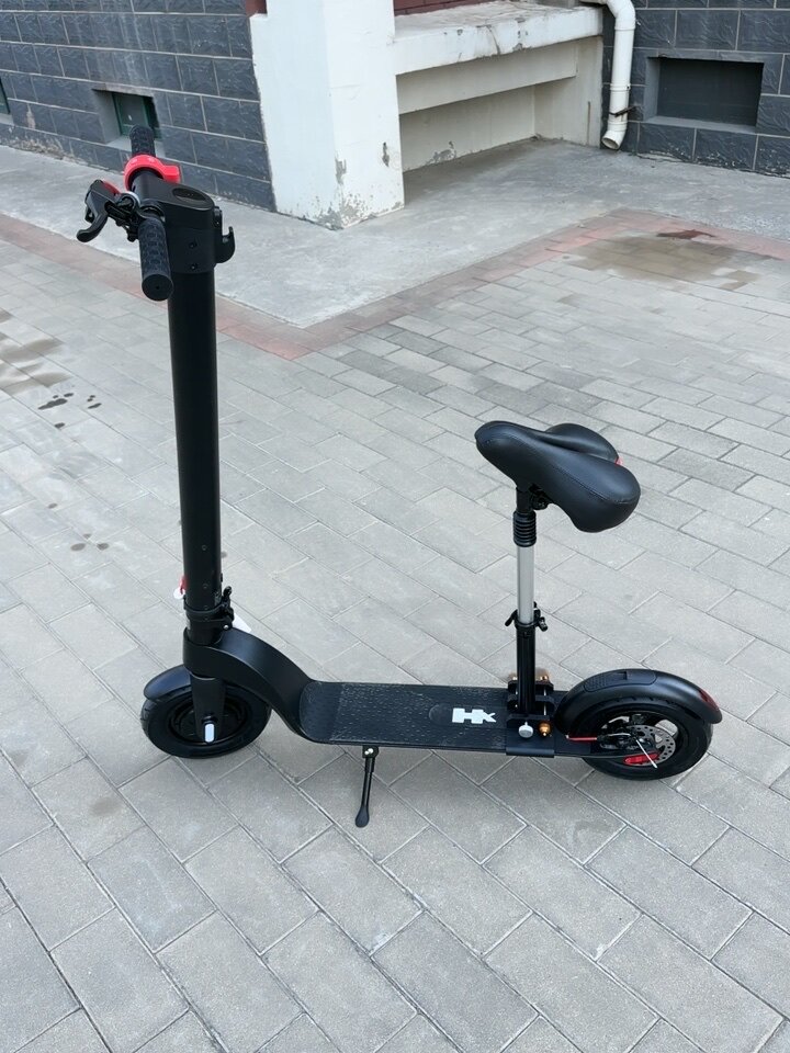Умный электросамокат HX X7 для взрослых, съемный аккумулятор, колеса 10 дюймов, складной, запас хода 25 км photo review