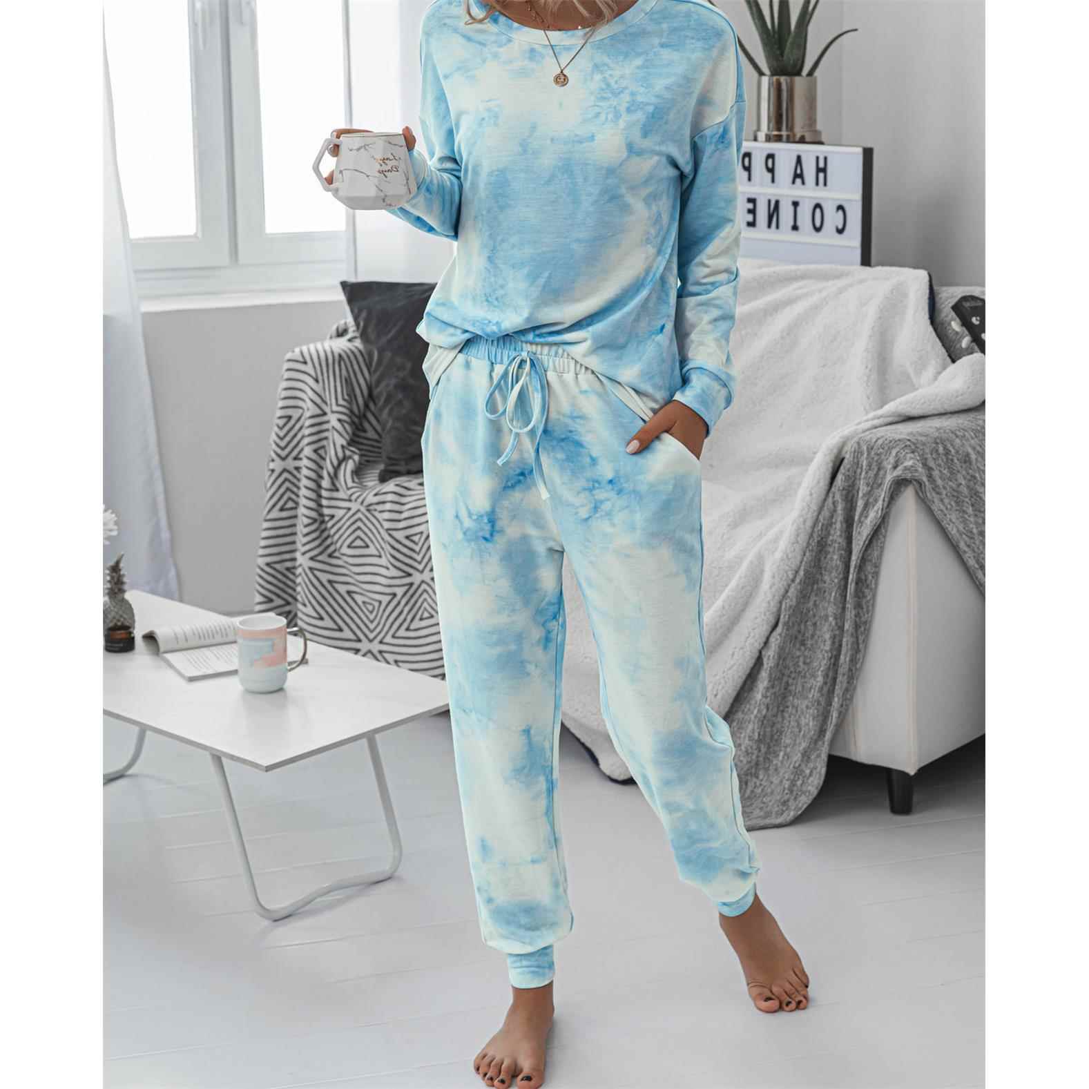 Round long sets womens leisure sleeve sports pullover two