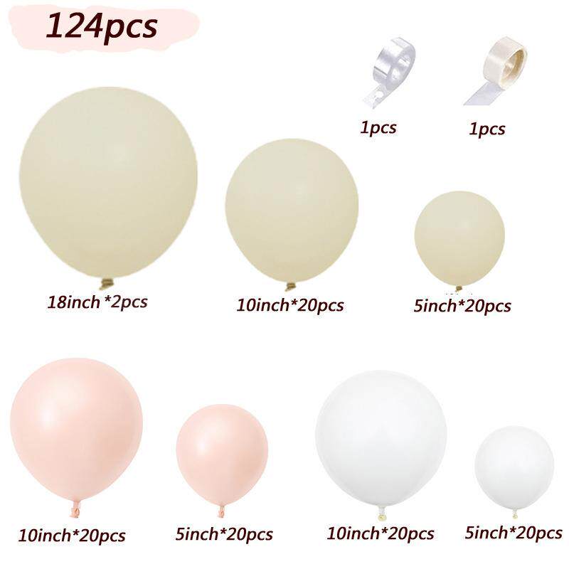 跨境新品复古白气球链套餐生日派对布置婚庆婚房装饰开业拱门气球