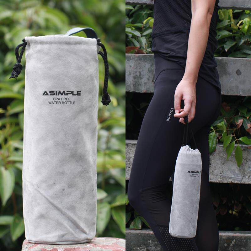 绒布束口杯套大容量水壶套400ml -1000ml防烫绒布手提袋通用杯套