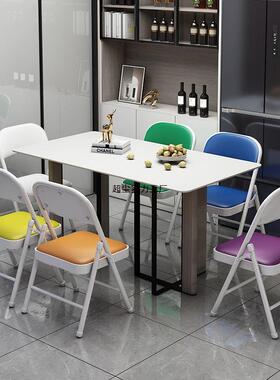 家舍用折叠椅子靠简易凳子背椅便办公椅会议PVT携椅电脑椅餐椅宿