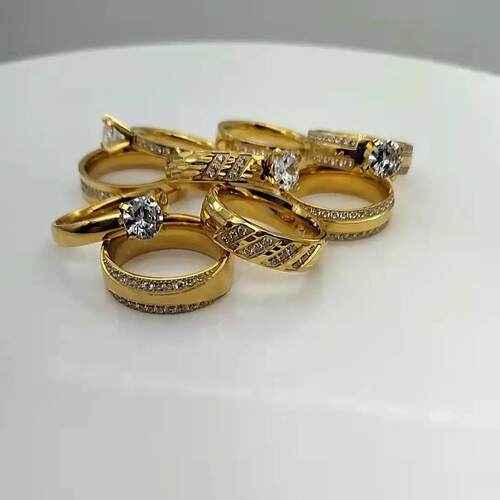cz Diamond Stone ladies Bridal Engagement Wedding Rings Sets