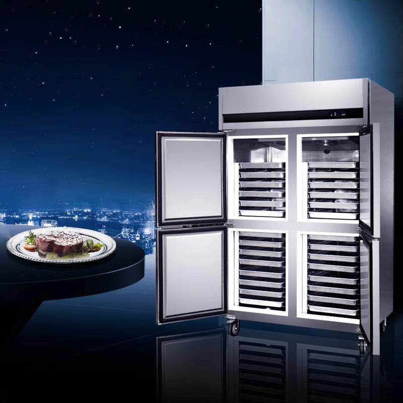 商用四门冰柜餐厅后厨大容量不锈钢冷藏立式六门冰柜双温展示柜