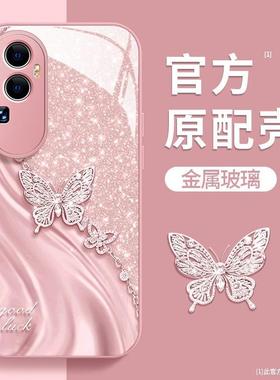 适用opporepro手机壳高级感vivos18闪粉蝴蝶红米k70液态玻璃新款适用于苹果17promax手机壳iphone16巨好看的1