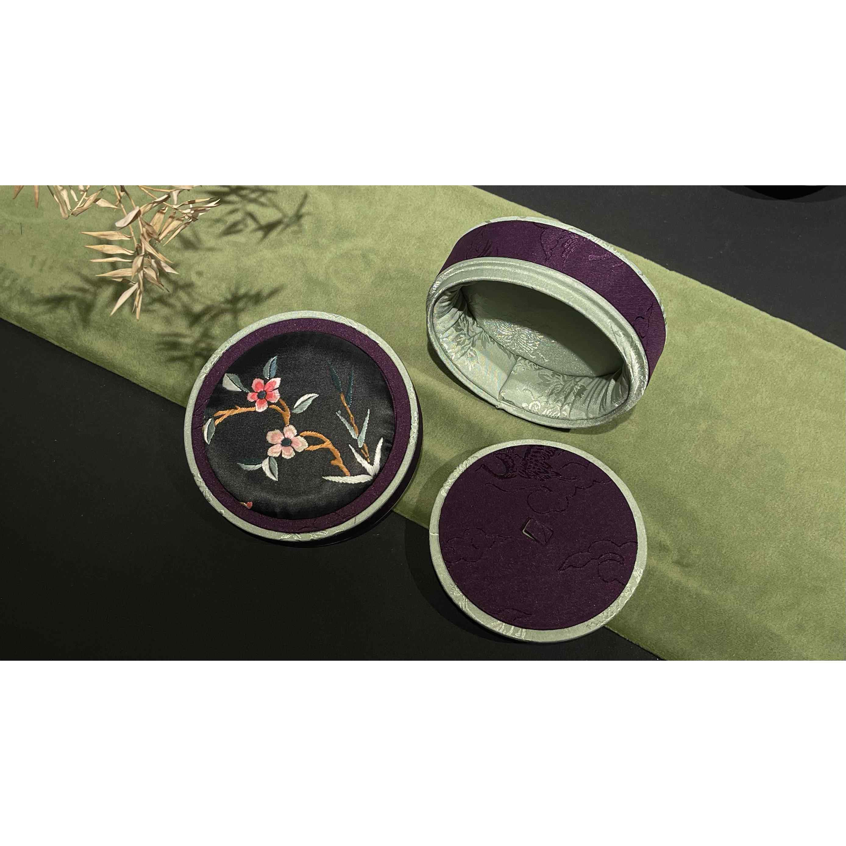 正品老非首遗宫廷纯手工片制作绣老布珠宝文玩玉器收纳盒锦盒手镯
