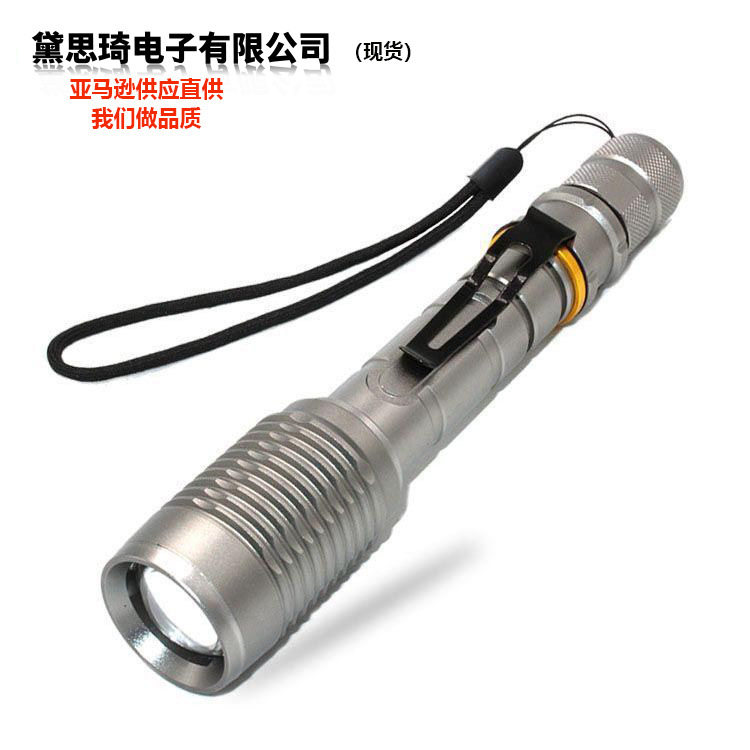 伸缩变焦 T6 手电 响尾蛇 变焦2节18650充电防水手电 产品118