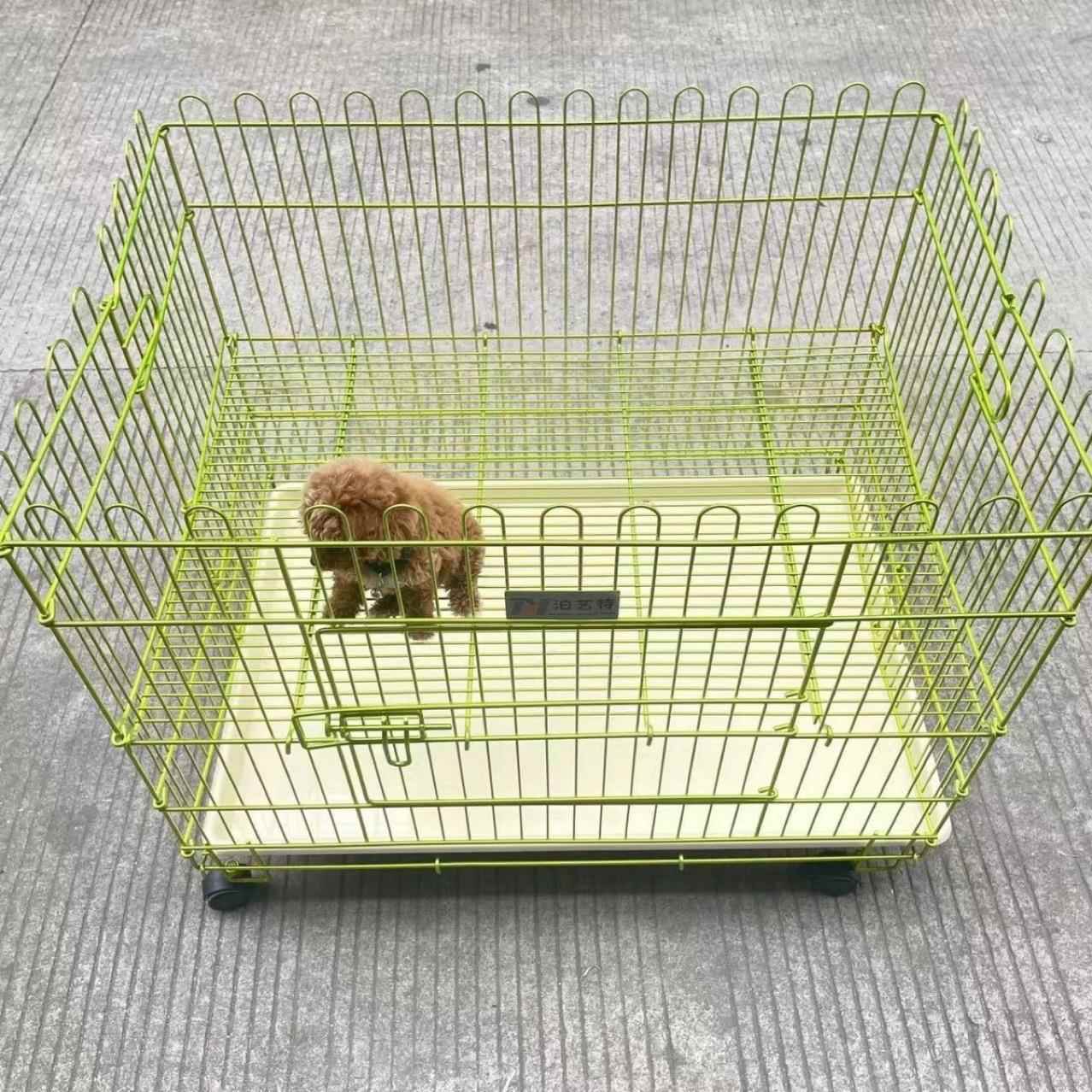 泊艺特纳米烤漆小型犬狗狗跑笼围栏加粗室内不塌底狗展示笼柜家用