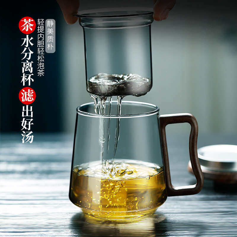 功夫茶具办公室男士玻璃泡茶水杯高硼硅玻璃壶耐高温泡茶壶批发