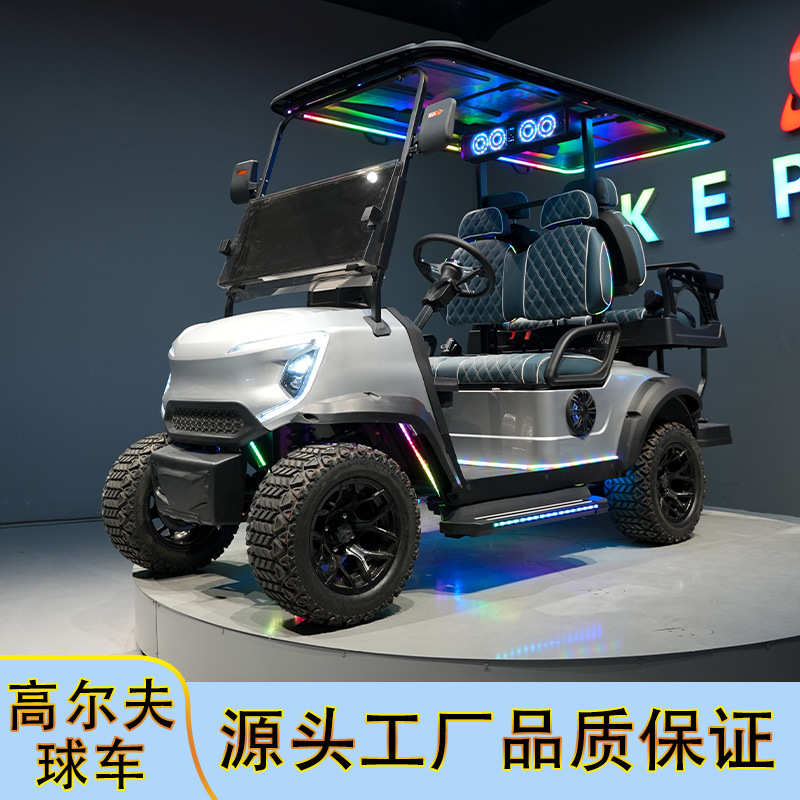 越野电动高尔夫球车2-10座景区旅游民宿酒店接待看房车电动观光车