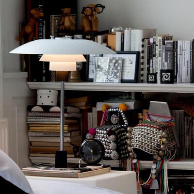 北欧铝材白色多层Louis Poulsen PH 4/3 Table Lamp 装饰卧室台灯