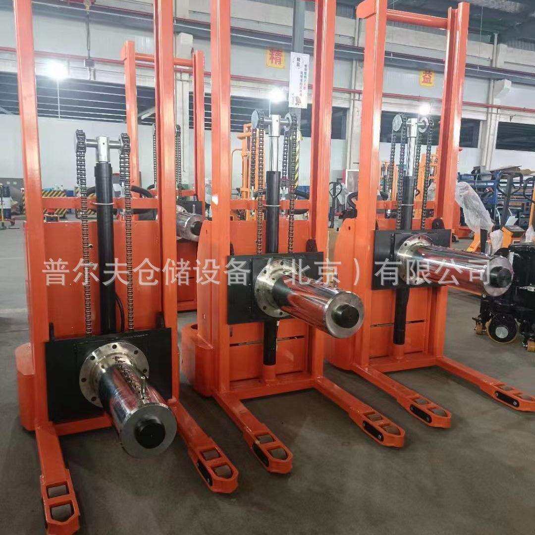 非标半电动手动串杆滑轮堆高车镀铬不锈钢串轴液压叉车炮车新能源