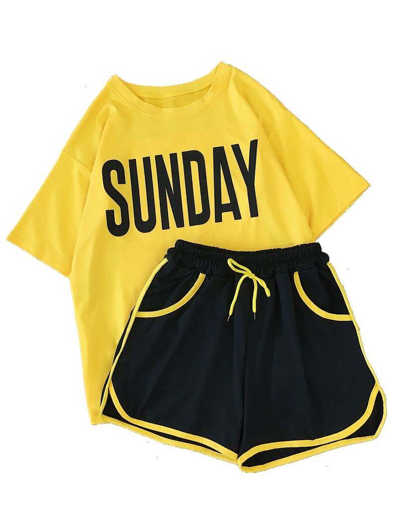 Leisure new women's summer 2019 sports suit fashion Korean|ruв категории Женская одежда, костюм/студенты школьную форму/обмундирования, досуг, спортивный костюм - от Buy2taobao.com для оказания профессиональной услуги покупки агента Taobao