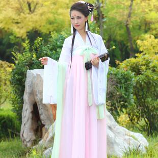 古装蹈汉服女广袖流仙裙胸襦裙古典齐舞演出服元中国风汉素