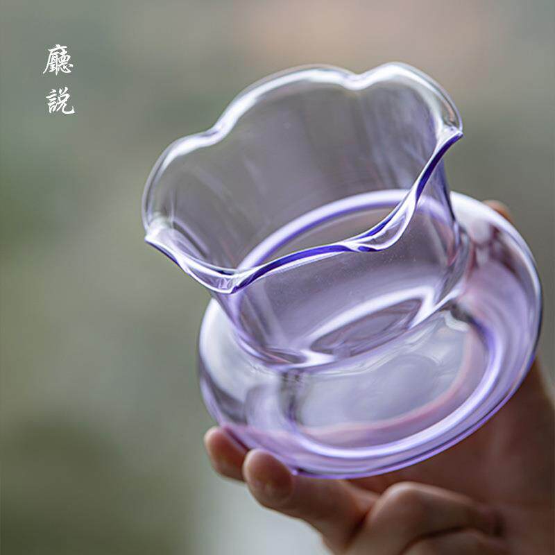 厅说 玻璃建水茶道废水碗茶水桶加厚高透明大口径防烫耐用茶具配