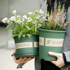 老花农 园艺加仑盆 1/2/3加仑圆形塑料花盆家用绿萝月季种植花盆