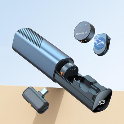 新款2026无线领夹麦克风私模S53圆麦抽拉仓直播麦