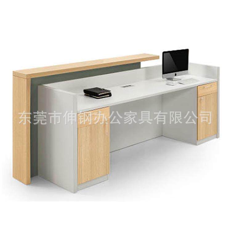 办公前台简约时尚屏风位挡板式接待桌台厂家东莞办公家具