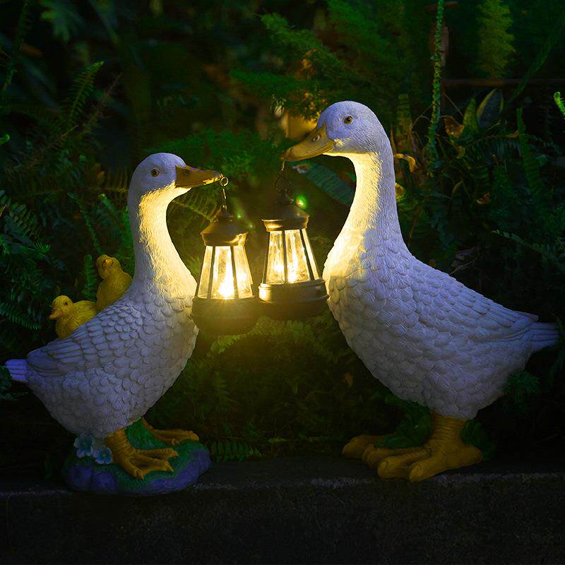 太阳能提灯子户外园庭院灯水池假山景造JH-0203花装鸭饰仿真动物