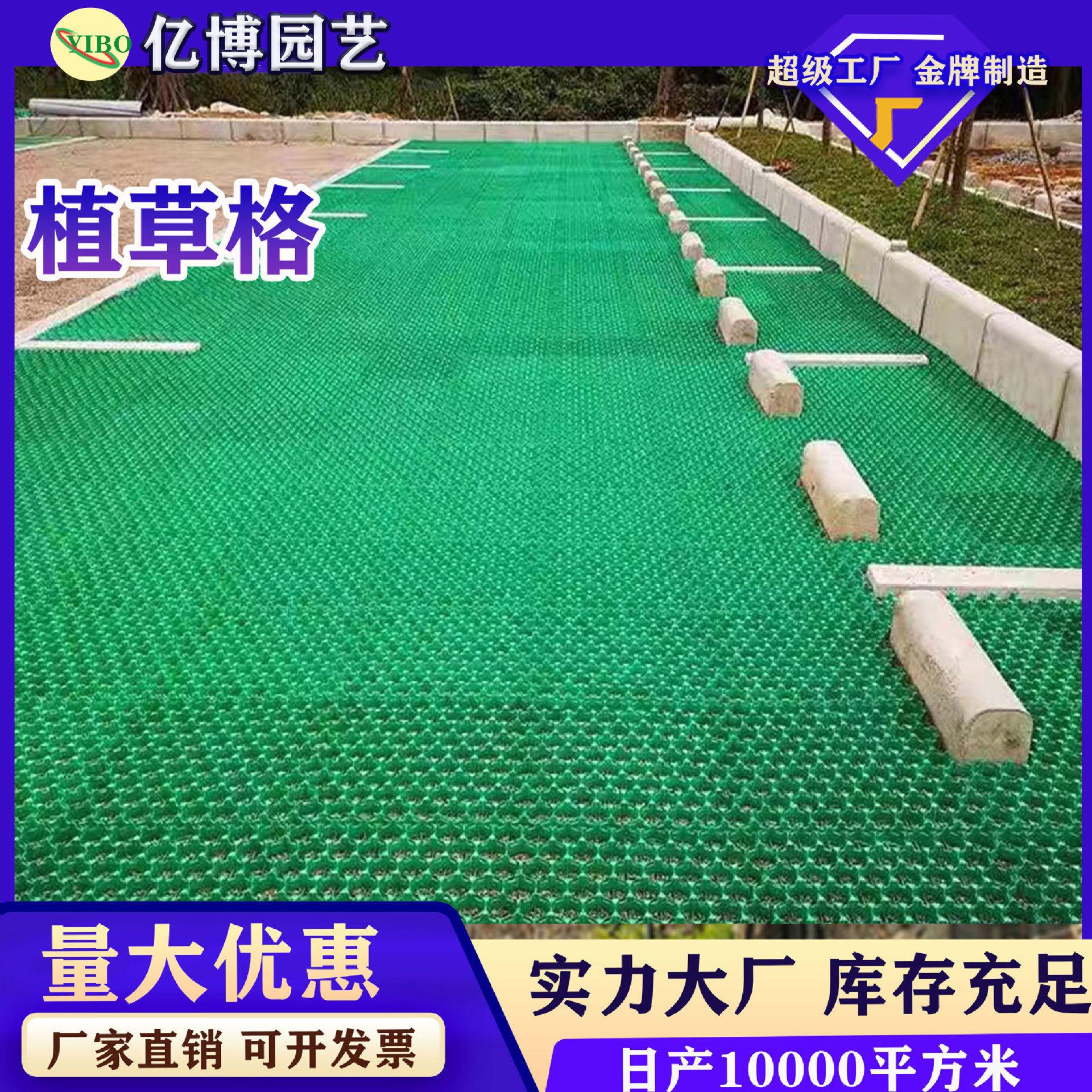 新植草格塑料草坪格停车场消防道植草砖护坡园林绿化厂家直销5厘