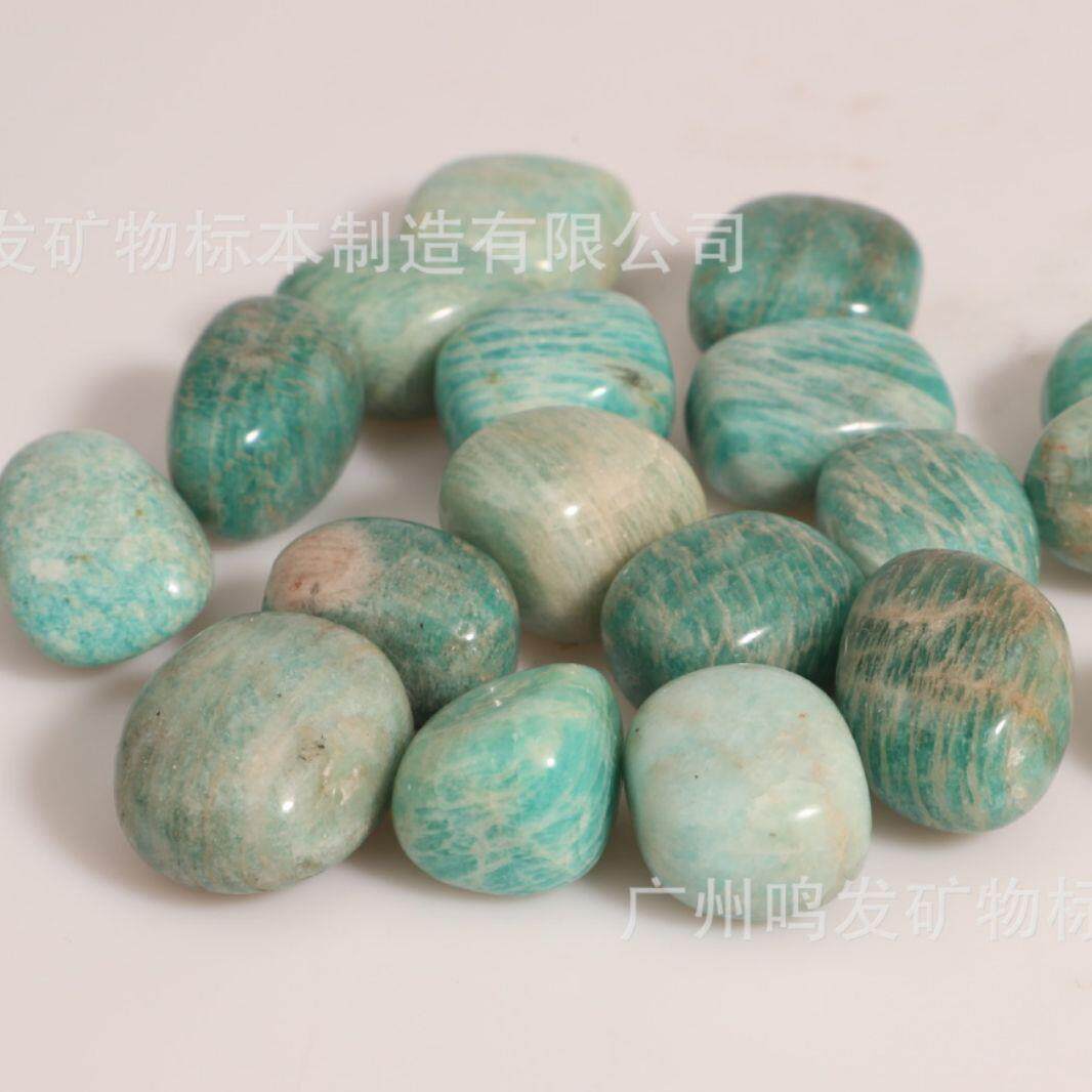 厂家天然天河石抛光打磨滚石水晶矿石原石宝石大颗粒裸石摆件