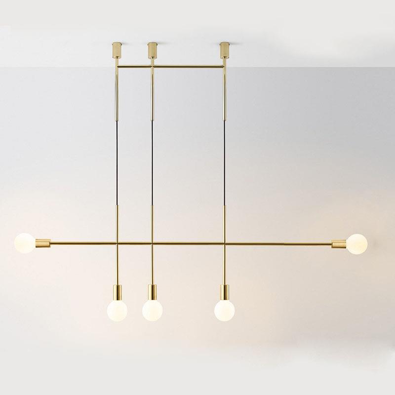 极简主义线条吊灯后现代艺术客厅卧室床头铁艺北欧创意个性餐厅灯