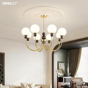 法式 复古餐厅 中古客厅led吊灯现代简约网红魔豆主卧室书房灯美式