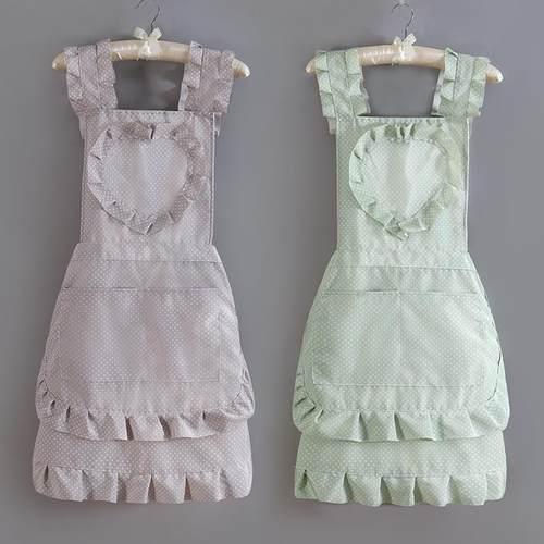 新款厨房围裙家用可爱洋气公主裙做饭透气背带耐磨韩版时尚工作服