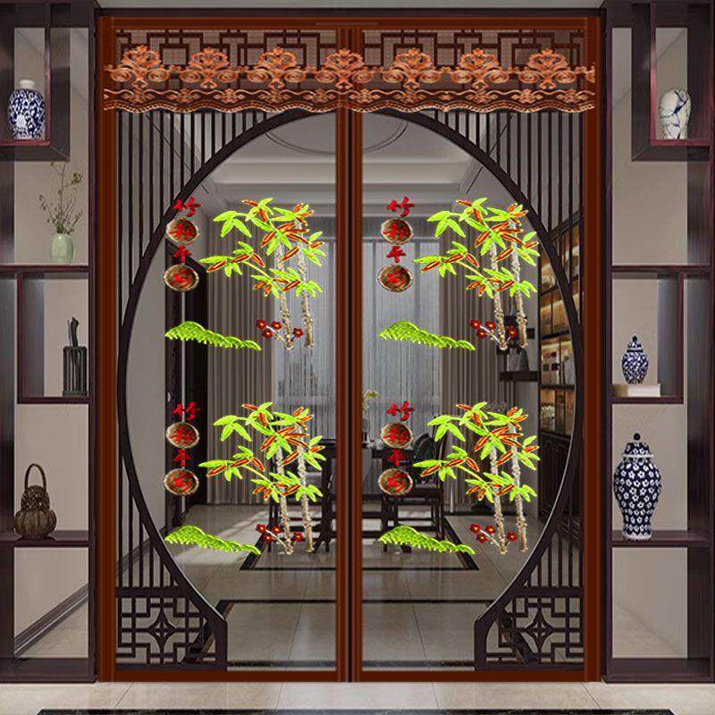 2025年网纱夏夏季豪华魔术贴金刚门帘磁性门帘房间纱新款单门