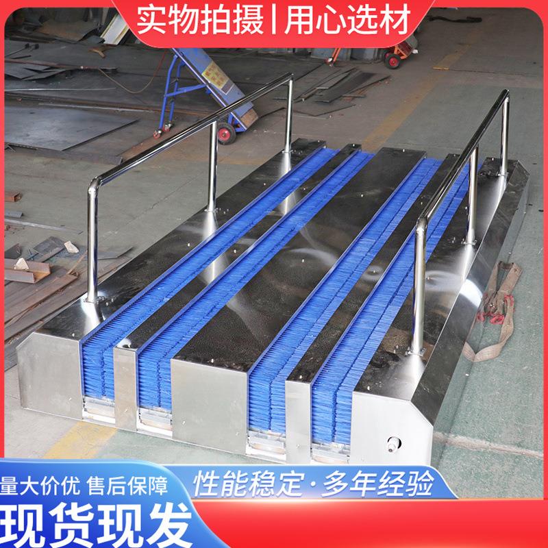 矿用全自动红外线感应洗靴机不锈钢防爆无动力双通道刷鞋机