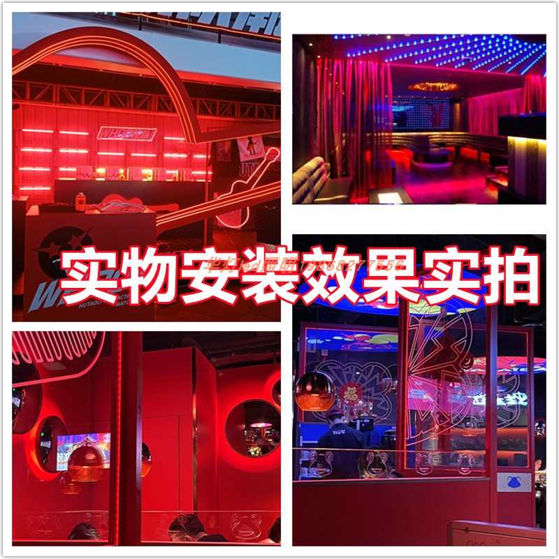 led灯带12v24v红光灯条超薄超窄3/4/5/8/10mm自粘中国红喜庆红