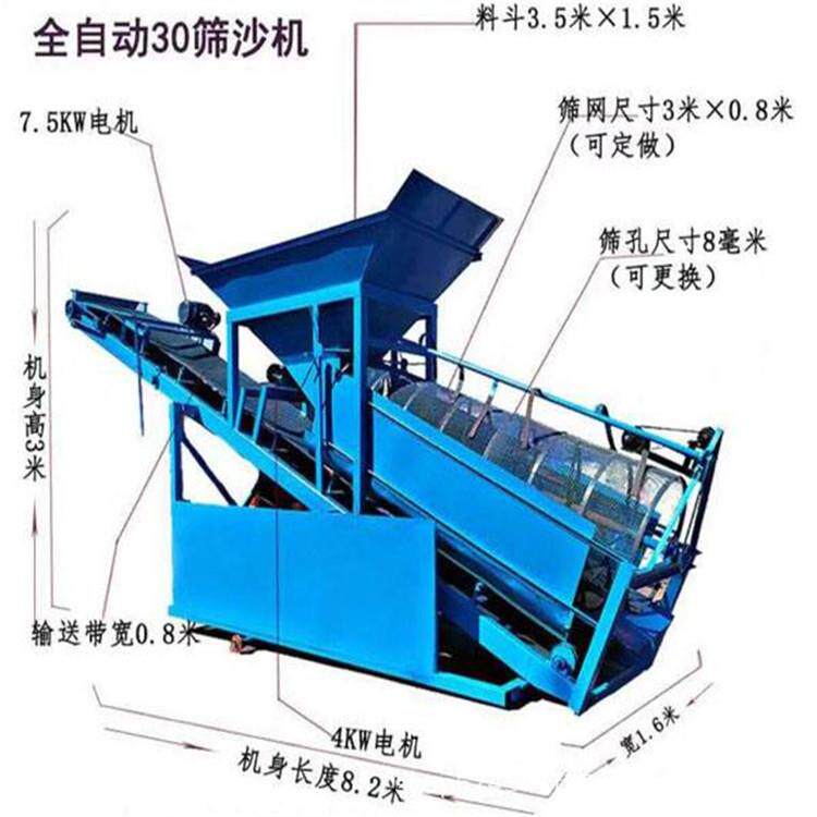 大型50型筛沙机生产厂家 石家庄供应砂石分离机 20型30型筛沙机
